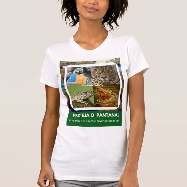 Camiseta feminina justa Bella+Canvas Pantanal T-Shirt (Vorderseite)