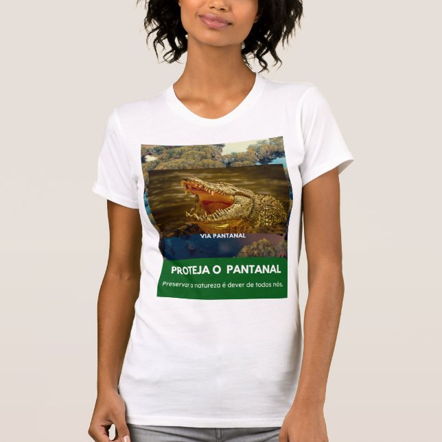 Camiseta feminina justa Bella+Canvas Via Pantanal T-Shirt (Vorderseite)