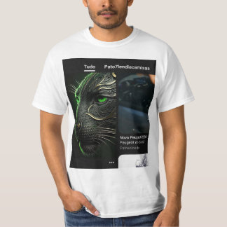 Camiseta gola canoa Masculino simples T-Shirt