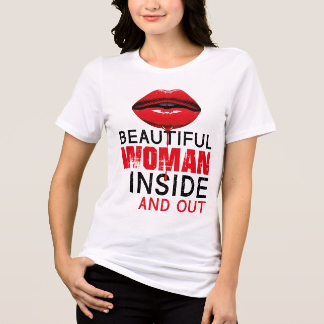 Camiseta holgada de manga corta Beautiful Woman Tri-Blend Shirt (Vorderseite)
