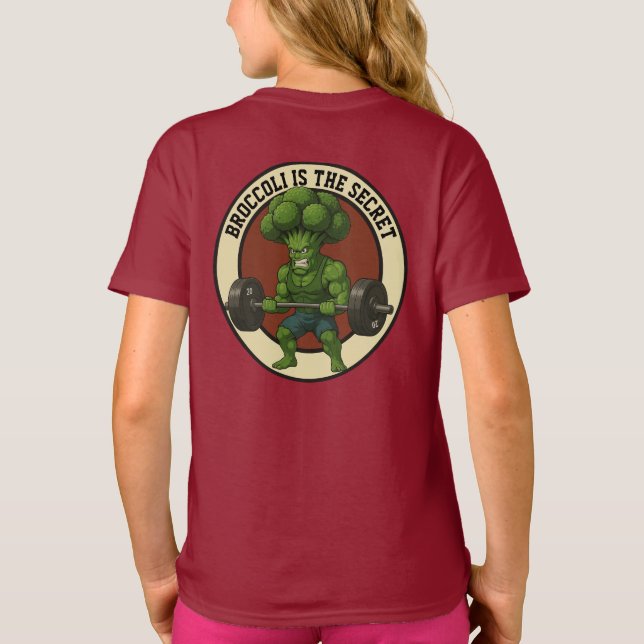 Camiseta Infantil Broccoli is the Secret - Back T-Shirt (Rückseite)
