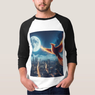 Camiseta manga longa Fênix Flamejante T-Shirt