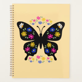Camiseta mariposa con flores multicolor planer