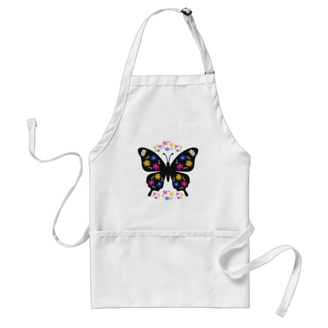Camiseta mariposa con flores multicolor schürze (Vorne)