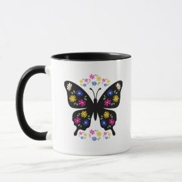 Camiseta mariposa con flores multicolor tasse