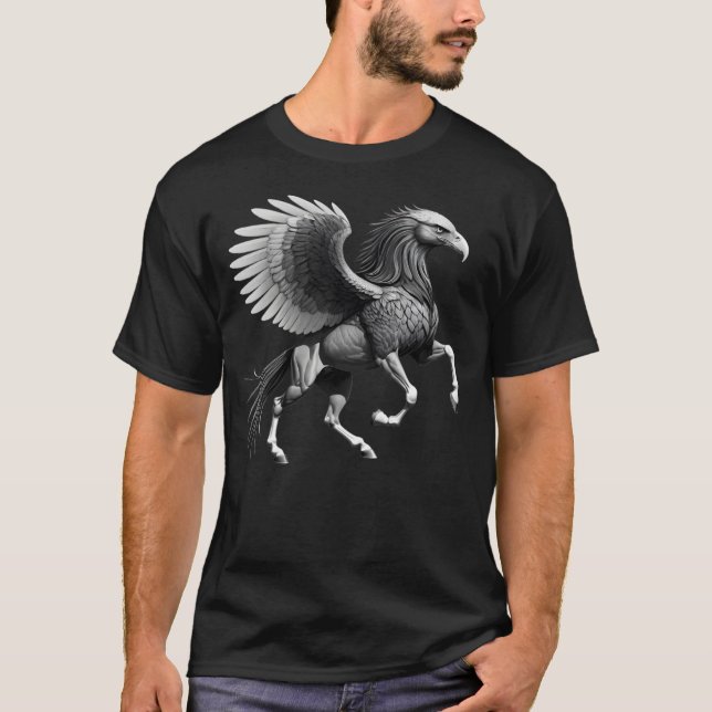 Camiseta Masculina Básica Cavalo Águia-1 T-Shirt (Vorderseite)