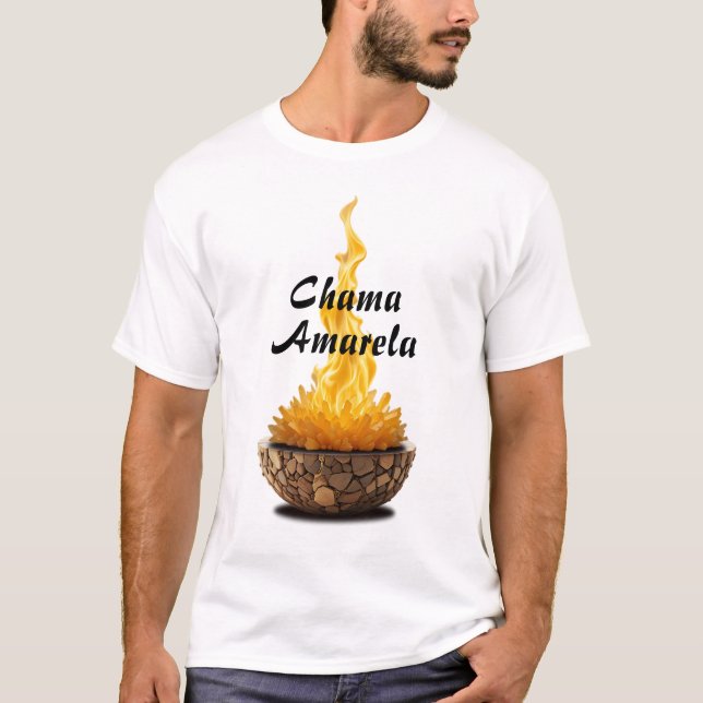 Camiseta Masculina Básica Chama Sagrada-2 T-Shirt (Vorderseite)