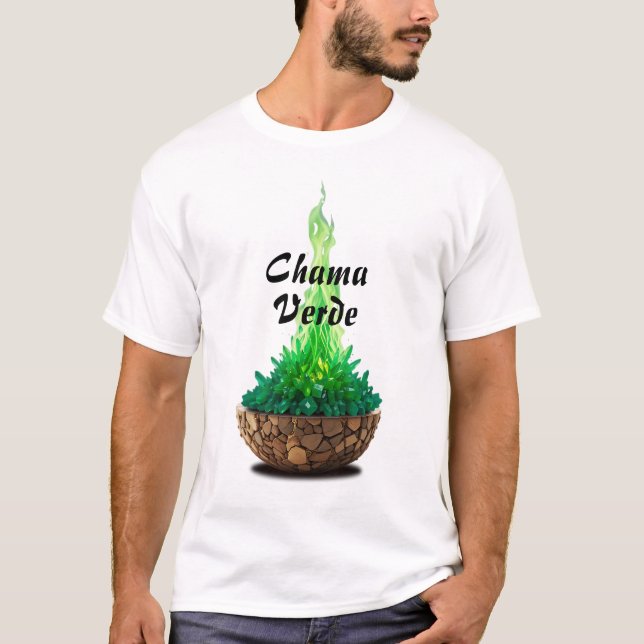 Camiseta Masculina Básica Chama Sagrada-5 T-Shirt (Vorderseite)