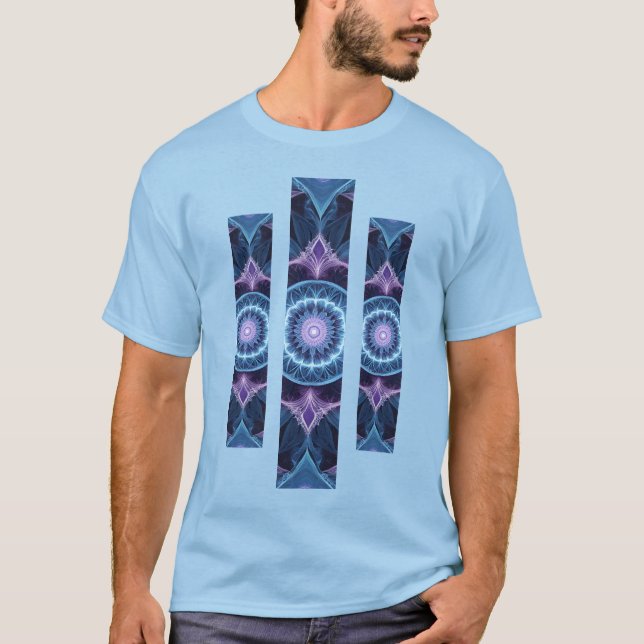 Camiseta Masculina Básica Fractal Geometrico-1 T-Shirt (Vorderseite)