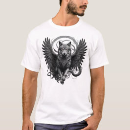 Camiseta Masculina Básica Lobo Águia-2 T-Shirt
