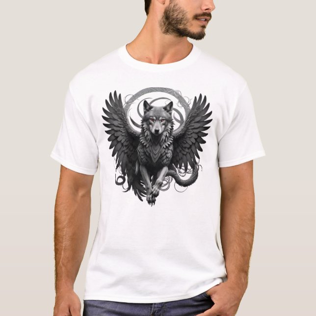 Camiseta Masculina Básica Lobo Águia-2 T-Shirt (Vorderseite)