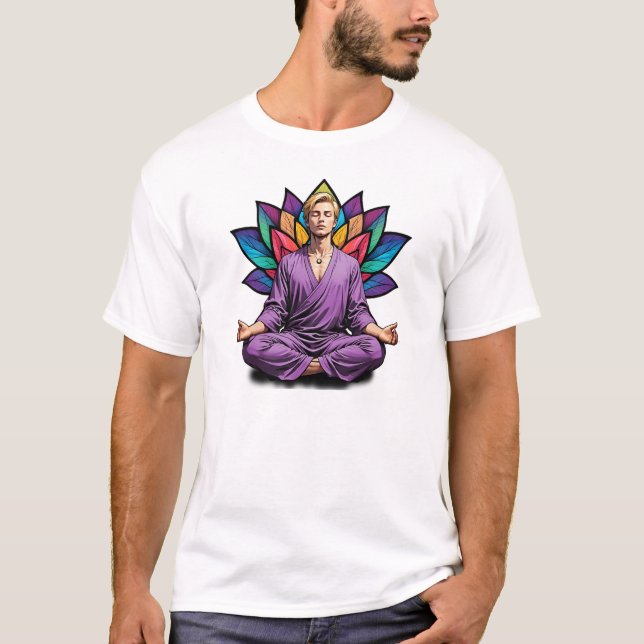 Camiseta Masculina Básica Meditação-3 T-Shirt (Vorderseite)