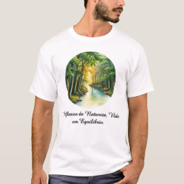 Camiseta Masculina Básica Reflexos da Terra-2 T-Shirt