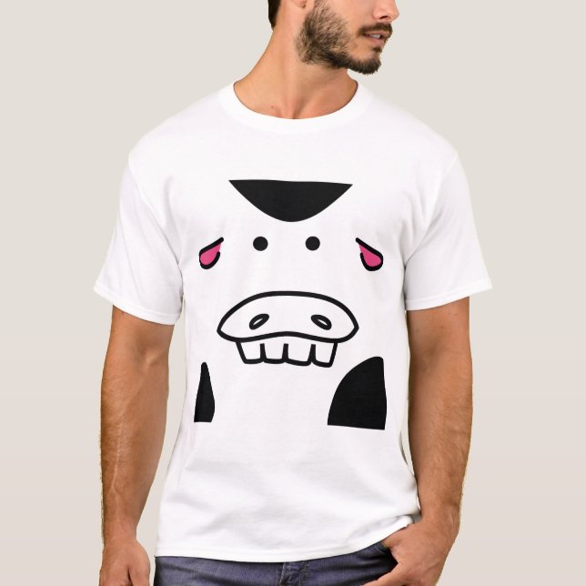 Camiseta Masculina Cow Evolution  T-Shirt (Vorderseite)