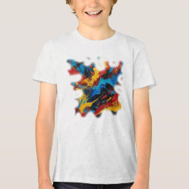 Camiseta Masculina Juvenil Básica Arte Expressão Tri-Blend Shirt