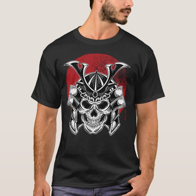 Camiseta Masculina Máscara Samurai Oni / Samurai O T-Shirt (Vorderseite)