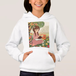 camiseta Menina no Jardim (Blusa) Hoodie