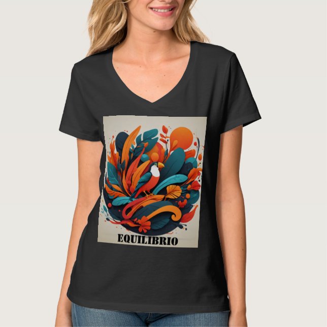 Camiseta Mujer Arte Simbólico de Equilibrio T-Shirt (Vorderseite)