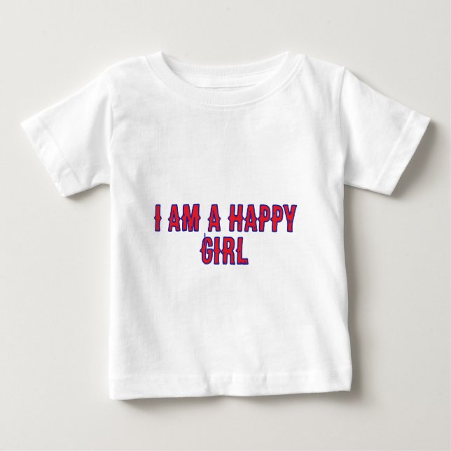 Camiseta Niña Feliz Sonriente Diseño Infantil Baby T-shirt (Vorderseite)