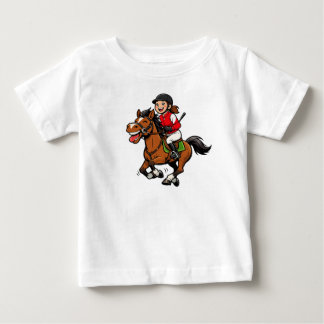 Camiseta Niña Jinete Cabalgando dibujo Animado Baby T-shirt