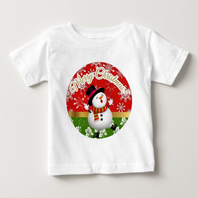  Camiseta para Bebês em Jersey Fina-Natal Baby T-shirt (Vorderseite)