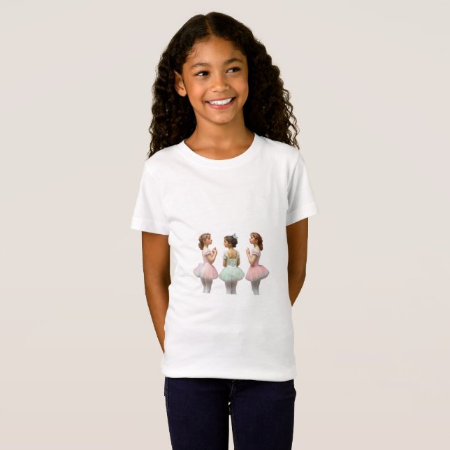 Camiseta para niña con 3 bailarinas con tutús T-Shirt (Vorne ganz)