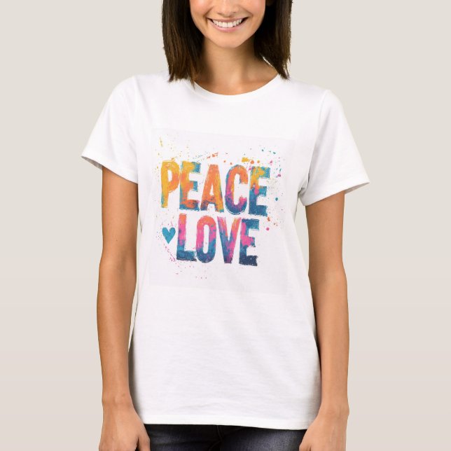 Camiseta Peace and Love T-Shirt (Vorderseite)
