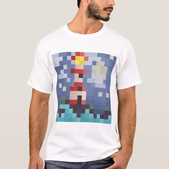 Camiseta Pixel Art - Light Tower T-Shirt (Vorderseite)