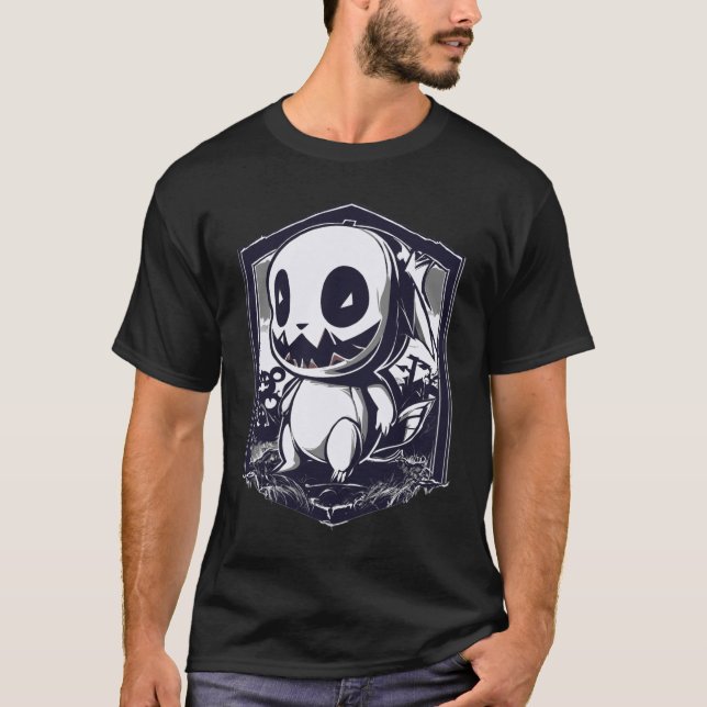Camiseta Pokémon Halloween  Blanco y Negro T-Shirt (Vorderseite)