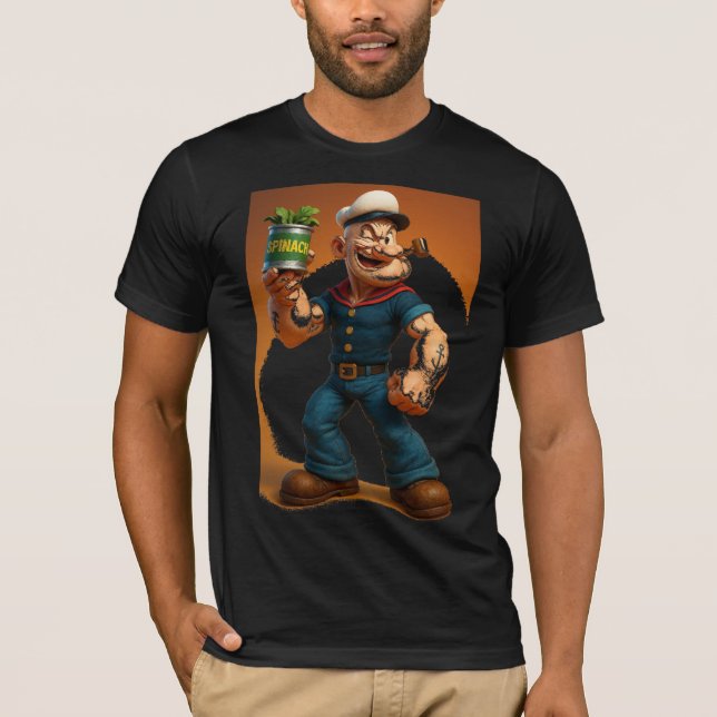 Camiseta Popeye Spinach Mode – Diseño Retro Divert T-Shirt (Vorderseite)