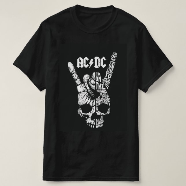 Camiseta preta  AC DC T-Shirt (Design vorne)