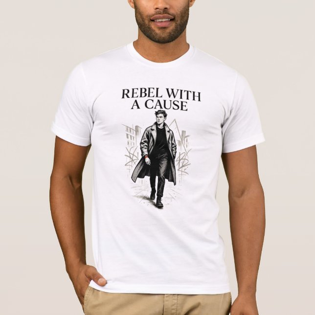 Camiseta Rebel with a Cause – Moda Editorial de Re T-Shirt (Vorderseite)