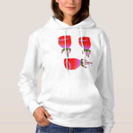 camiseta rosas colorido  hoodie
