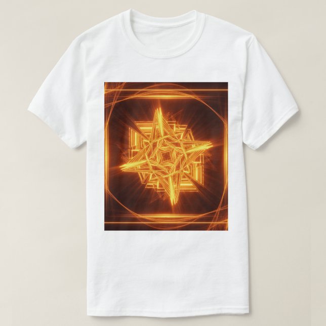 Camiseta símbolo estrela dourada de fogo T-Shirt (Design vorne)