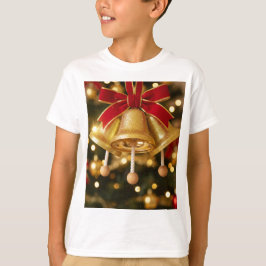 Camiseta Sinos de Natal Dourados T-Shirt