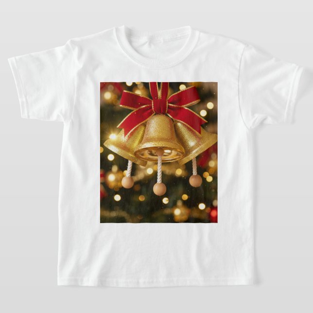 Camiseta Sinos de Natal Dourados T-Shirt (Ablage )