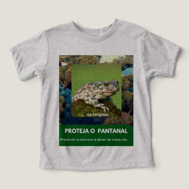 Camiseta Tri-blend para Bebês Via Pantanal Fashion (Design Vorderseite)
