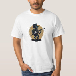 Camiseta vintaje cute robot steampunk guitar T-Shirt