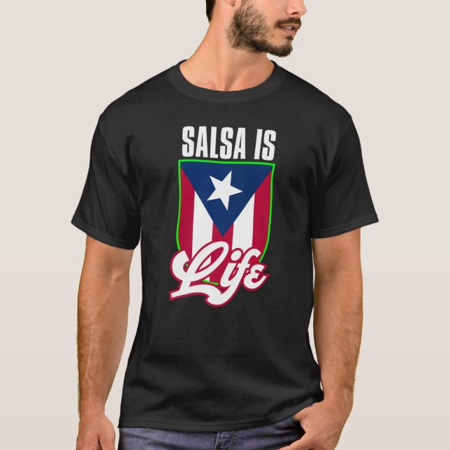 Camisetas De Salsa Mujer Salsa De Puerto Rico Bori T-Shirt (Vorderseite)