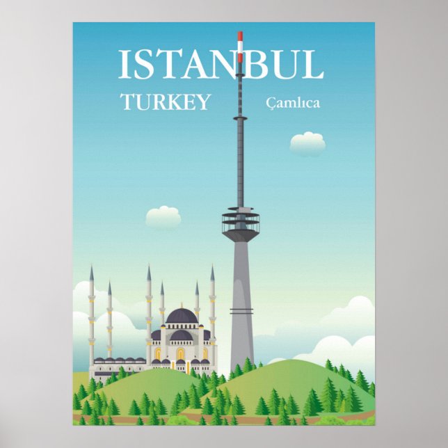 Camlica Tower | Istanbul, Türkei Poster (Vorne)