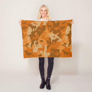 Cammo 2/Camoflaume/Hirsche/Elch/Elch/Jagdhund Fleecedecke