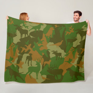 Cammo/camoflauge/odee/reer/phesant/moose/elk/hund Fleecedecke