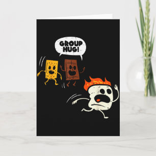 Camng-Gruppenumarmung Smores Lustiger Marshmallow Karte