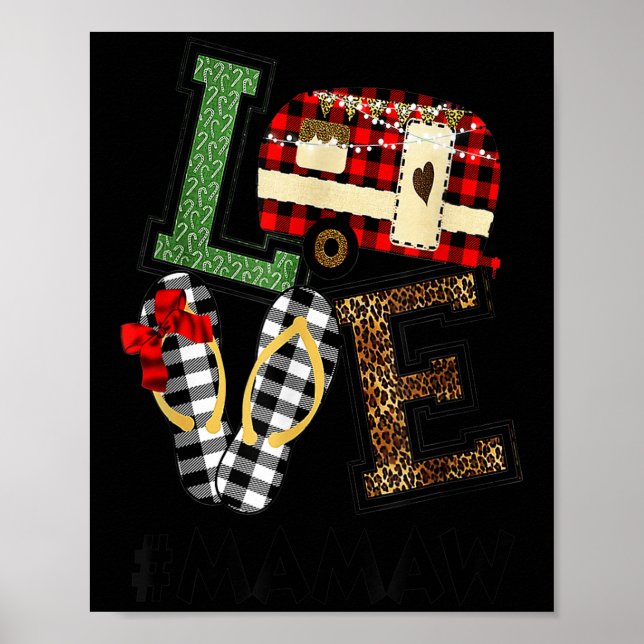 Camng Liebe Christmas Mamaw Camng Rv Poster (Vorne)