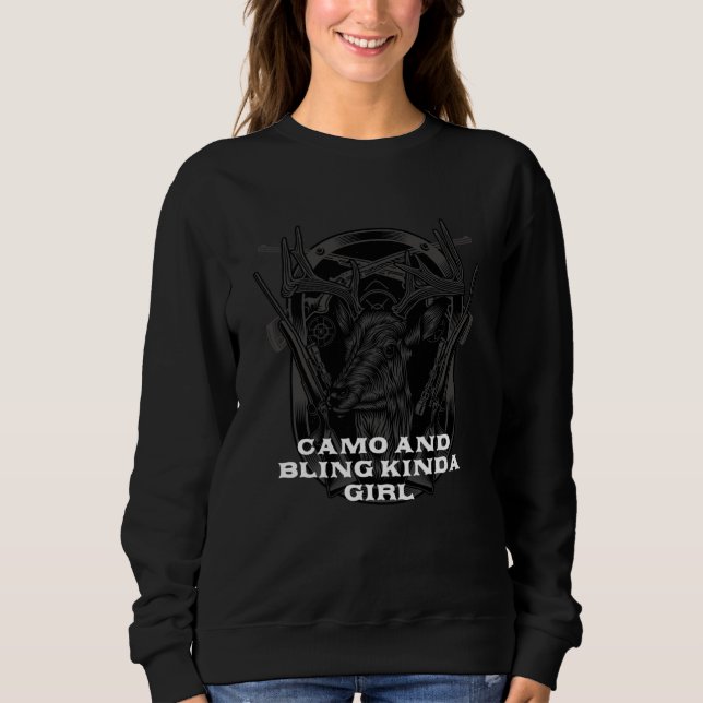 Camo and Kinda Girl Hunting  Hunter Sweatshirt (Vorderseite)