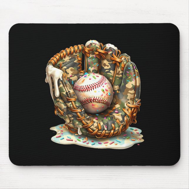 Camo Baseball Gloves Lifestyle 101 Apparel Drip Ic Mousepad (Vorne)