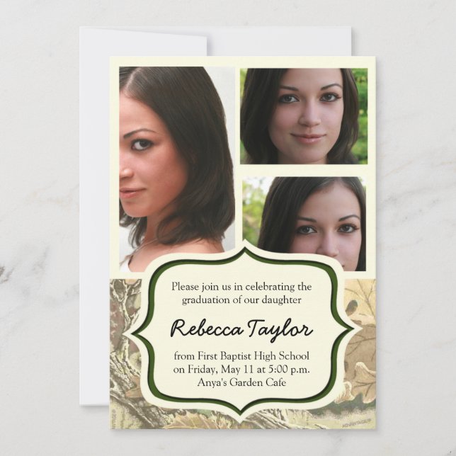 Camo Class of 2014 Graduation Einladung (Vorderseite)