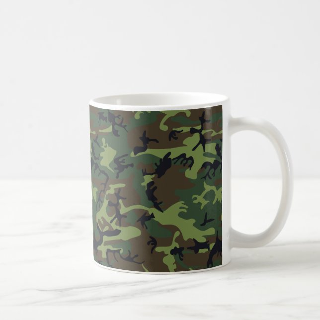 [CAMO-GR-1] Grüne und braune Camouflage Tasse (Rechts)