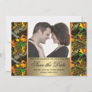 Camo Hochzeitsankündigung Foto Save The Date