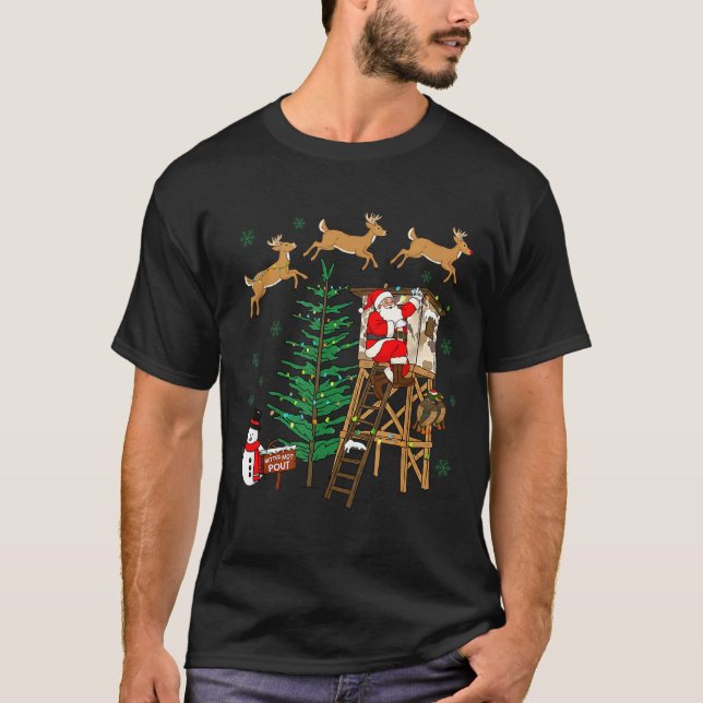 Camo Santa Christmas Deer Hunting Camouflage Hunte T-Shirt (Vorderseite)